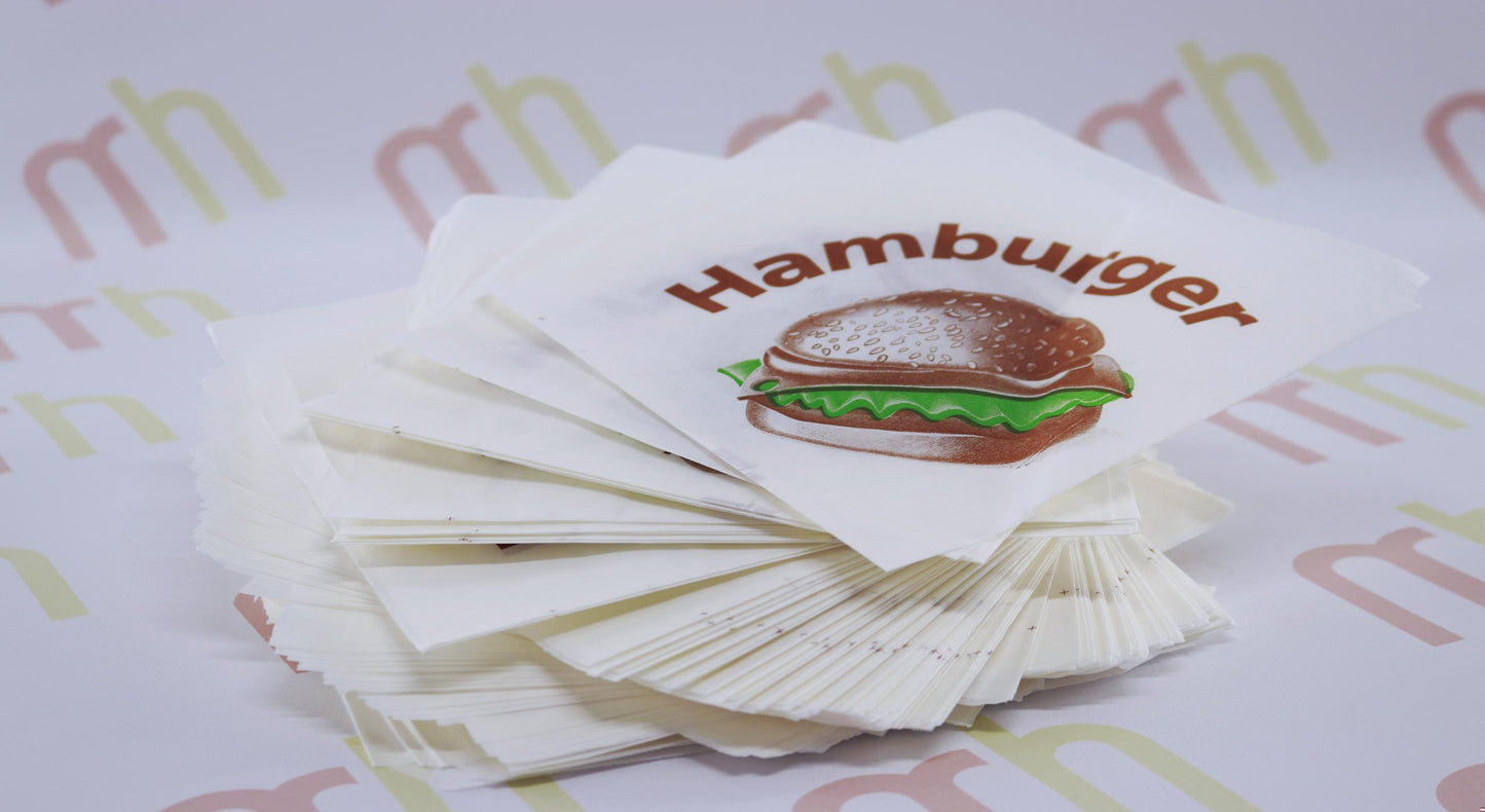 Mintás hamburgeres papírzacskó