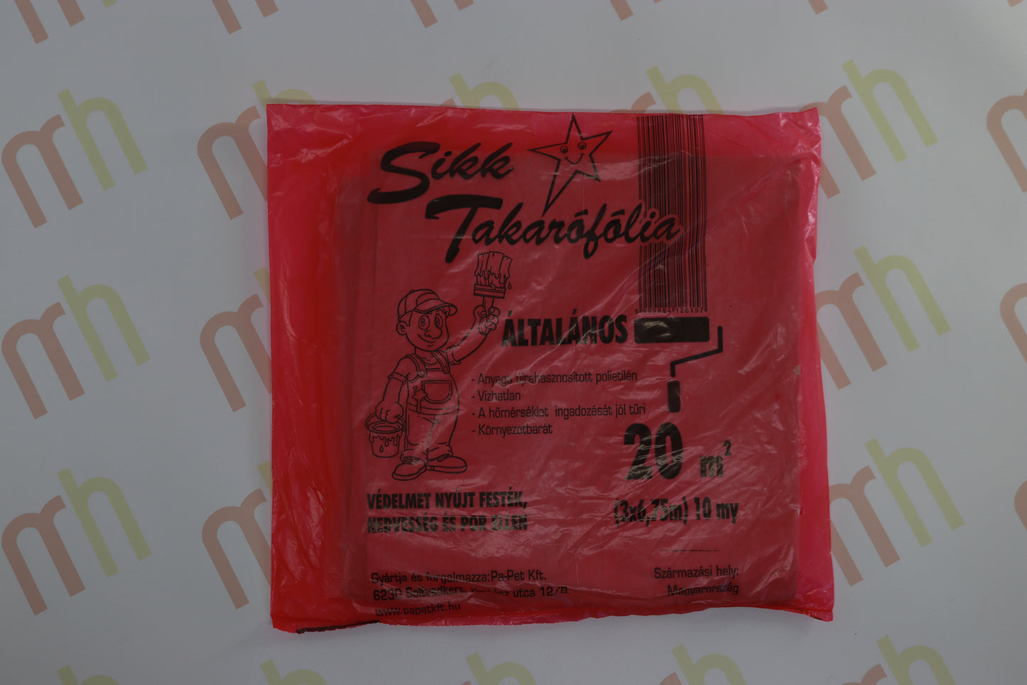 Vékony takarófólia (piros) 20 m2