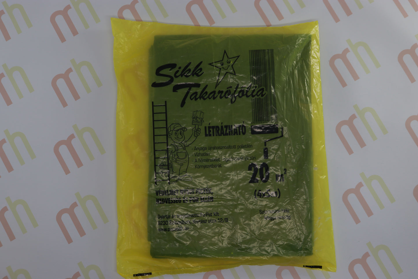 Létrázható takarófólia (sárga) 20 m2