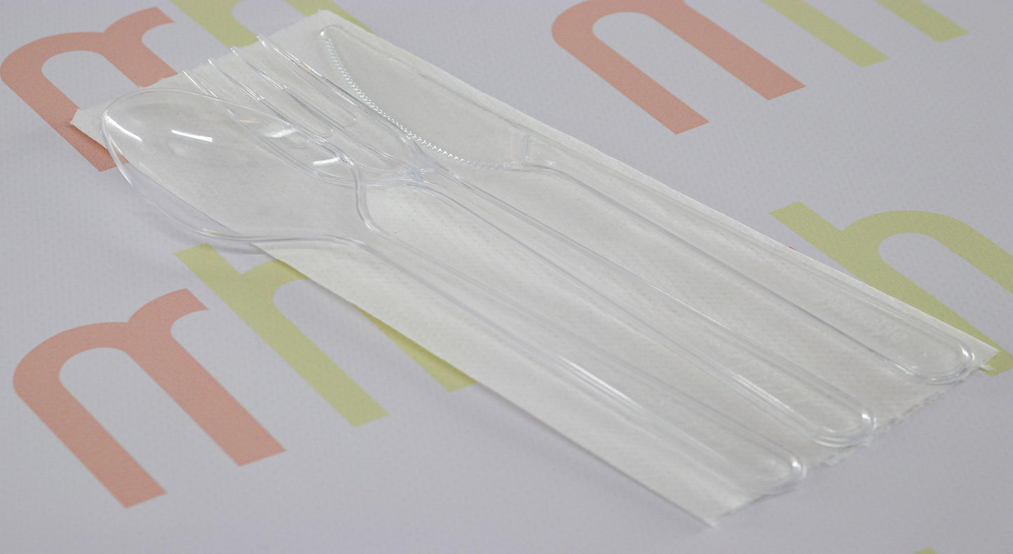 Extra erős csomagolt evőeszköz 3+1 (víztiszta)