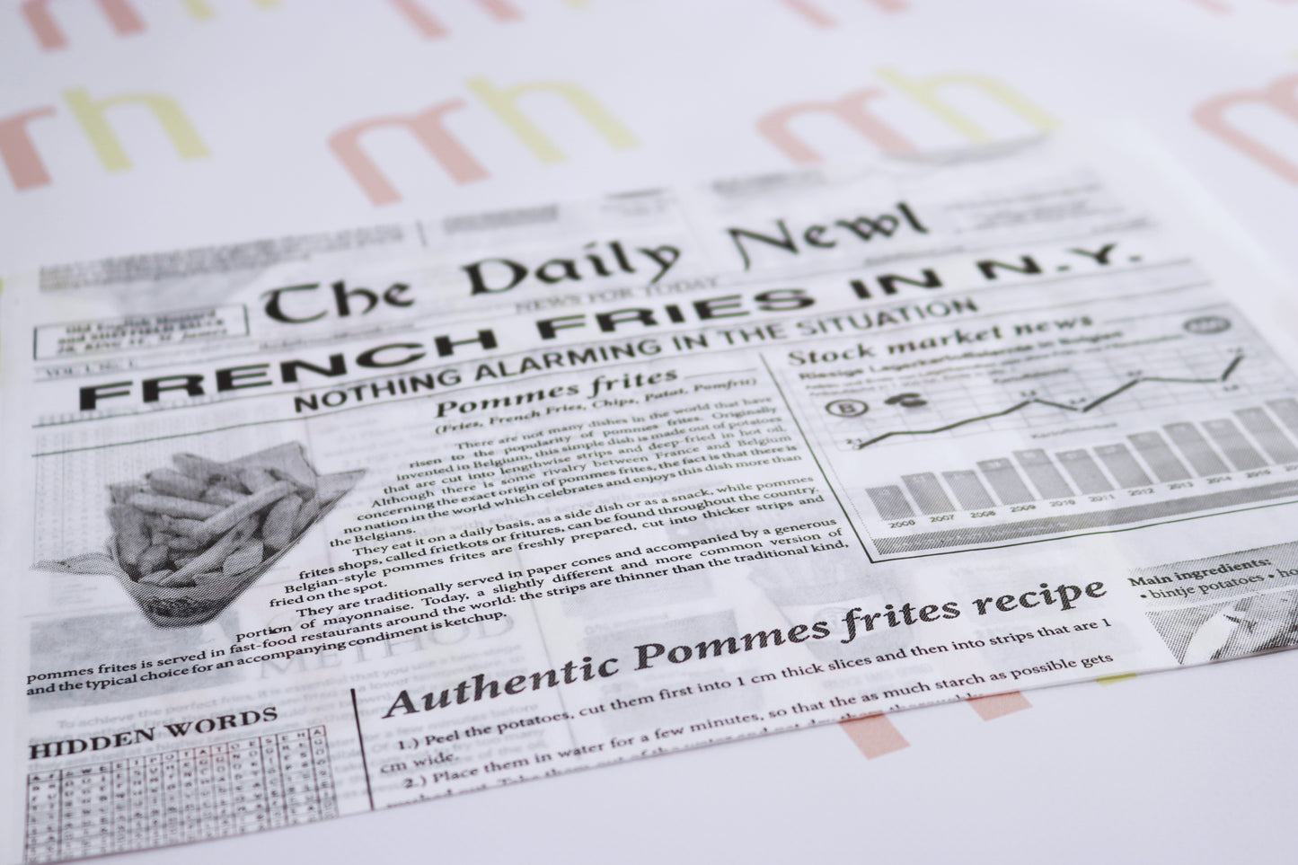 Újságpapír csomagoló